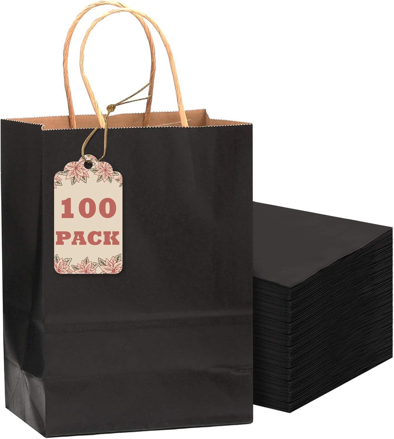 Black Kraft Paper Bags Can Be Customized in a Variety of Sizes Can Be Customized Pattern logo Retail Bags Shopping Bag