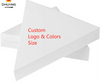 Clamshell Pizza Slice Container - Oil Proof Label Locks White Paper Separate Pizza Boxes for Restaurants Custom Pizza Boxs