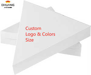 Clamshell Pizza Slice Container - Oil Proof Label Locks White Paper Separate Pizza Boxes for Restaurants Custom Pizza Boxs
