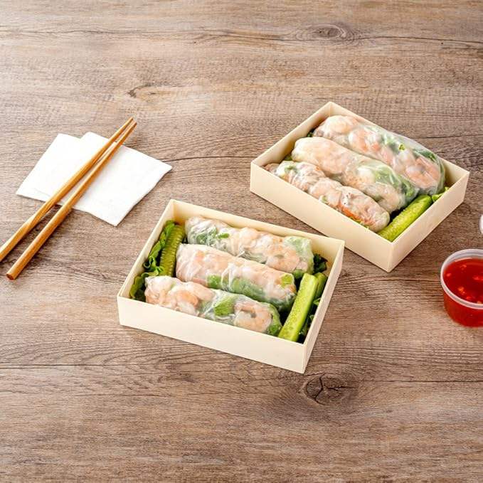 23 oz Food Container Rectangular Disposable Bento Box - Impermeable Grease