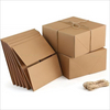 Premium 10-Pack Brown Kraft Paper Gift Boxes 2 Meters Hemp Rope Easy-to-Assemble Bridesmaid Proposal Christmas Gift Boxes Food