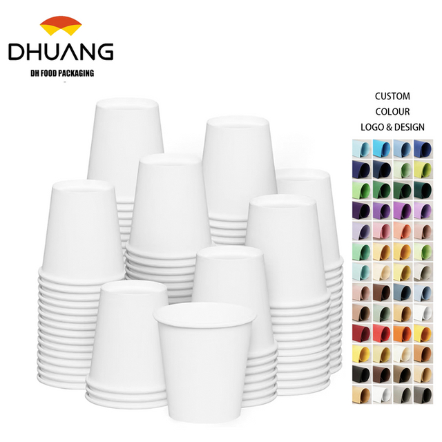 3oz White Disposable Eco-friendly Small Paper Cups Versatile Bathroom Gargle Cups Custom Paper Cup