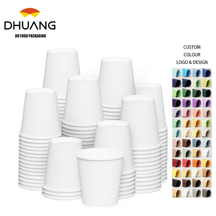 3oz White Disposable Eco-friendly Small Paper Cups Versatile Bathroom Gargle Cups Custom Paper Cup