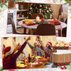 Christmas Paper Food Tray Plaid Light Nutcracker Snack Tray Disposable Nachos Hot Dog Party Supplies (Classic Plaid)