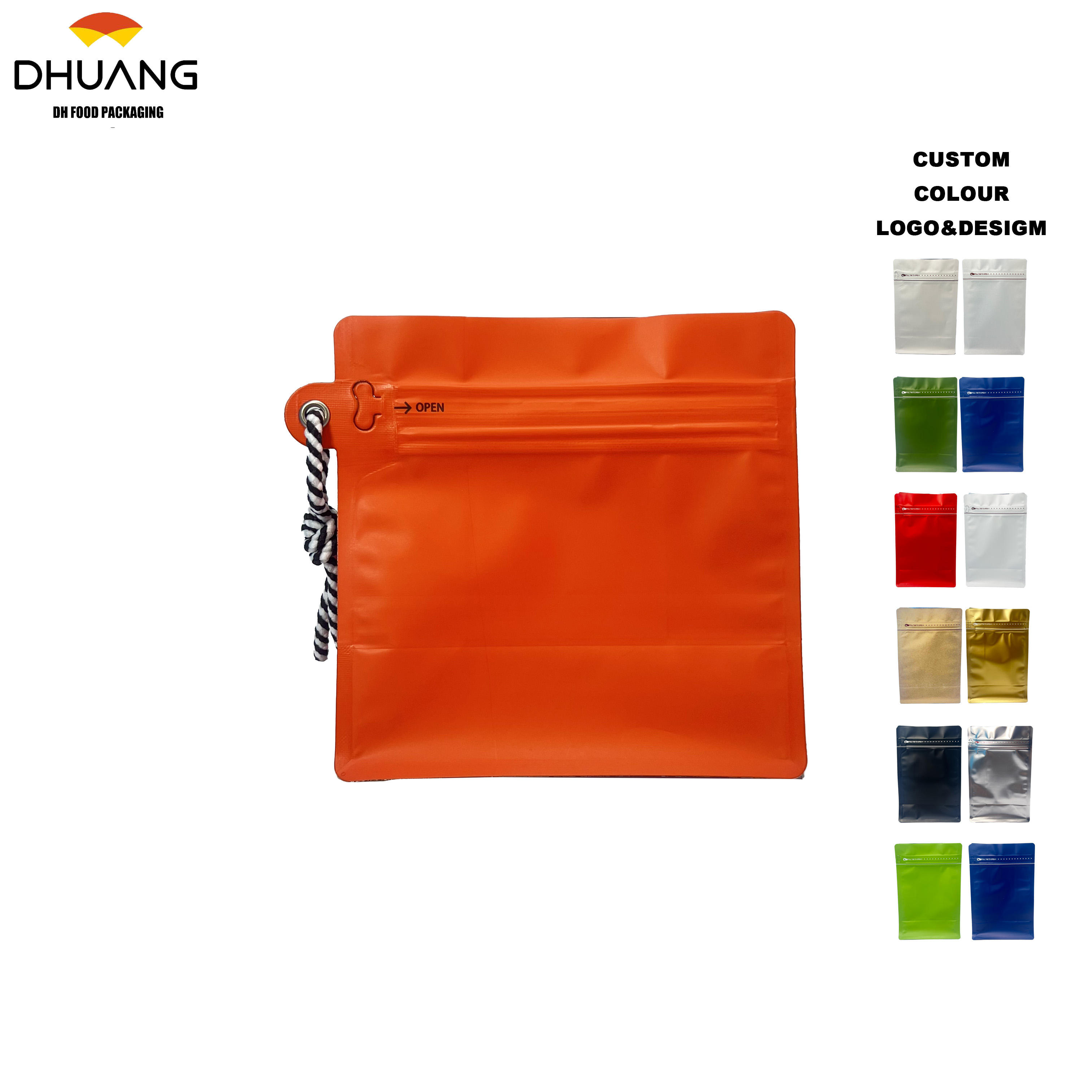 Customized Hanging Rope Compartment Bag for Moisture-proof and Portable Sealing of Coffee Beans Coffee Bags