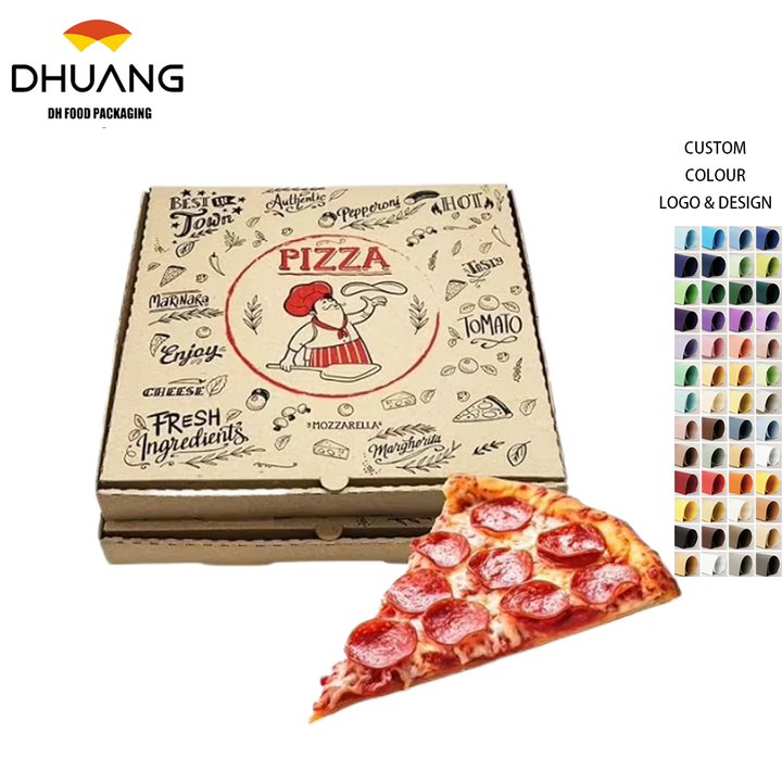 Customizable LOGO-pattern Pizza Box for Restaurant Takeout and Packing Pizz Box Custom Pizza Boxs