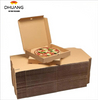 Bulk Corrugated Brown Pizza Box Specialty Art Takeout Container Embossing Box Packaging for Pizzas Pastries Custom Pizza Boxs
