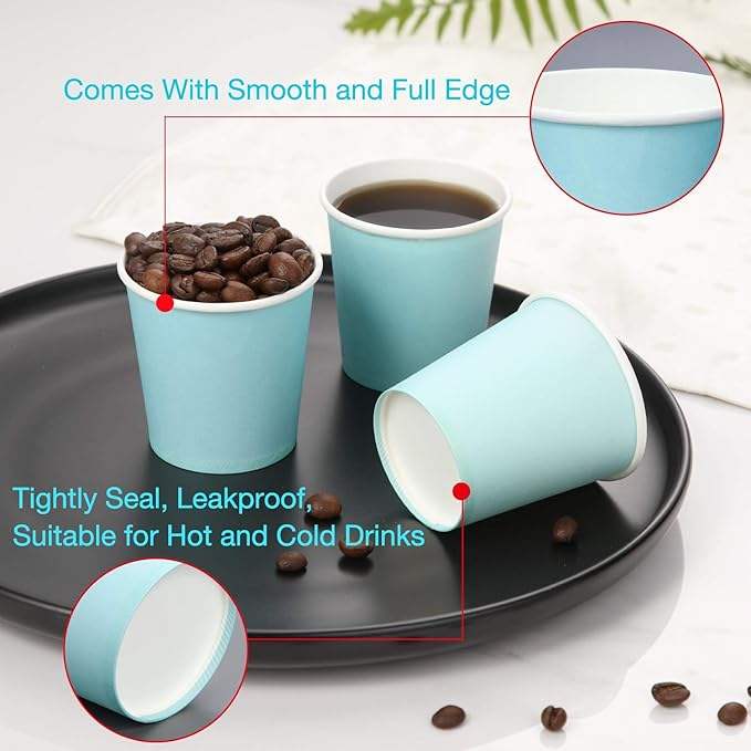 3 oz Paper Cups Sky Blue Mouthwash Cups for Parties Picnics Barbecues and Travels Paper Cup
