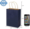 Dark Blue Gift Paper Bag for Commercial Retail Shopping with Customized LOGO Shopping Bag