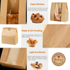 A Brown Paper Bag with a Window for Bread Storage Food Packaging for Storage Sealed Label Custom Bread Bags