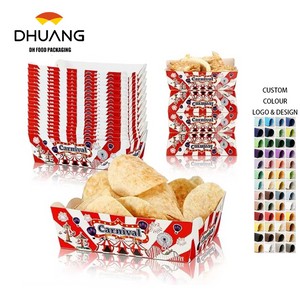 Pieces of Disposable Paper Food Tray for Carnival Party Decorations for Food Stalls, Condiments