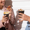 12 oz Disposable Coffee Cup, 100 Count Insulated Paper Cup, Corrugated Wall Design, Hot and Cold Drink Cup, Party, Travel