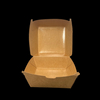 Cellophane Baking Packaging Box for Takeout Hamburgers Laminated Anti-oil and Non-foldable Burger Box