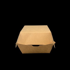 Cellophane Baking Packaging Box for Takeout Hamburgers Laminated Anti-oil and Non-foldable Burger Box