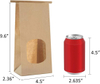 Brown Paper Bag with Window and Plastic Tie-lock Suitable for Bakery Biscuits Coffee Beans Party Gifts Custom Bread Bags