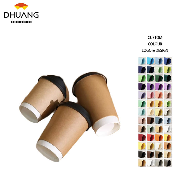 Professional Customizable 16oz Coffee Cups - 100 Pack Disposable Insulated Paper Cups with Lids for Coffee , Tea, Juice