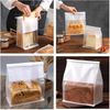 Customized Bread and Toast Bags with windows Paper Bags with Labels and Locks Crackers Coffee Beans CUSTOM Bread Bags
