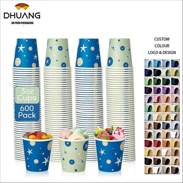 Disposable Paper Small Mouthwash Bathroom Cup Italian Espresso Coffee Party Travel Snacks Paper Cup