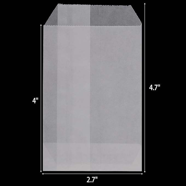 200 Pcs Small Glassine Bags Flat Semi-Transparent Paper Bags for Party Favor Cookies Candies Chocolate CUSTOM BREAD BAGS