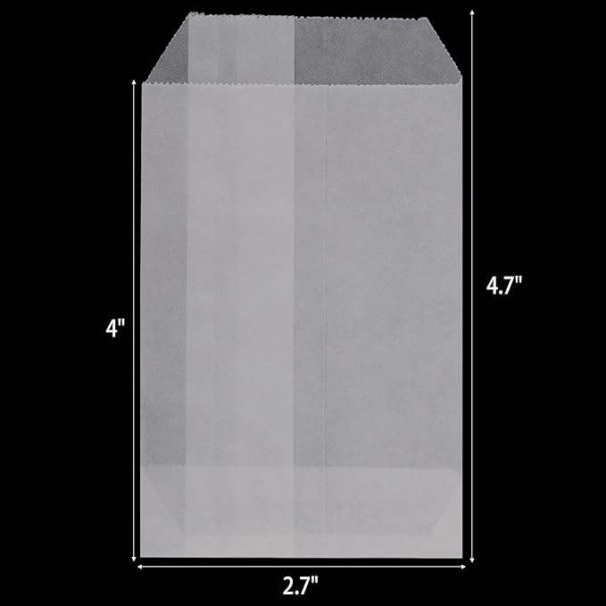 200 Pcs Small Glassine Bags Flat Semi-Transparent Paper Bags for Party Favor Cookies Candies Chocolate CUSTOM BREAD BAGS