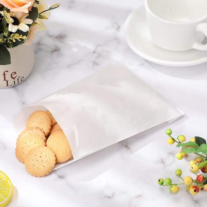 500 Greaseproof Paper Bags Cookie Paper Bag for Bread Candy Chocolate CUSTOM BREAD BAGS