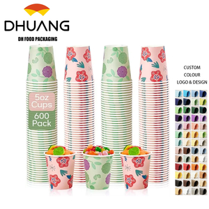 600 Pack 5 oz Paper Cups, Colorful Disposable Bathroom Cups, Small Mouthwash Cups, Disposable Espresso Cups for Party, Picnic