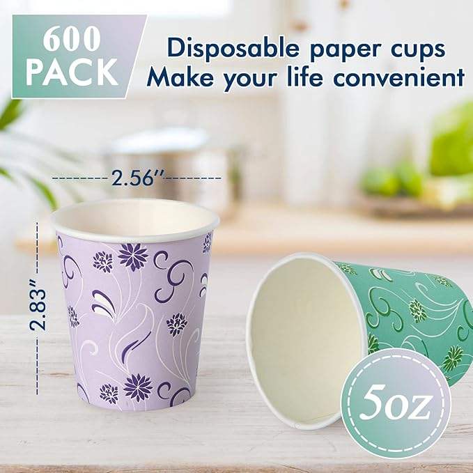 Paper Cups Colorful Disposable Paper Cups Travel Bathroom Party Use Hot Drink Paper Cups