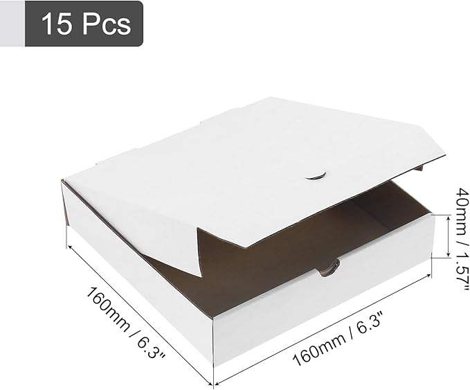 White Pizza Box for Homemade Pizzas and Crafts Homemade Cookies Taco Custom Pizza Boxes
