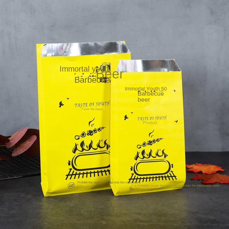 Foil-Wrapped Sandwich Rolls and Heat-Insulating Hot Dog Bags Oil-Proof Paper Burger Wrappers Custom Bread Bags