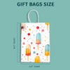 Gift Bag Paper Bag with Handle Party Birthday Wedding Small Paper Shopping Bag (Popsicles)