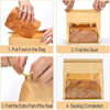 Windowed Bread and Toast Bag Paper Packaging Label Lock for Holding Bread CUSTOM Bread Bags