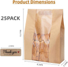 With Window Kraft Paper Bag Grease-resistant Bread Bag Cookies Doughnuts Custom Bread Bags