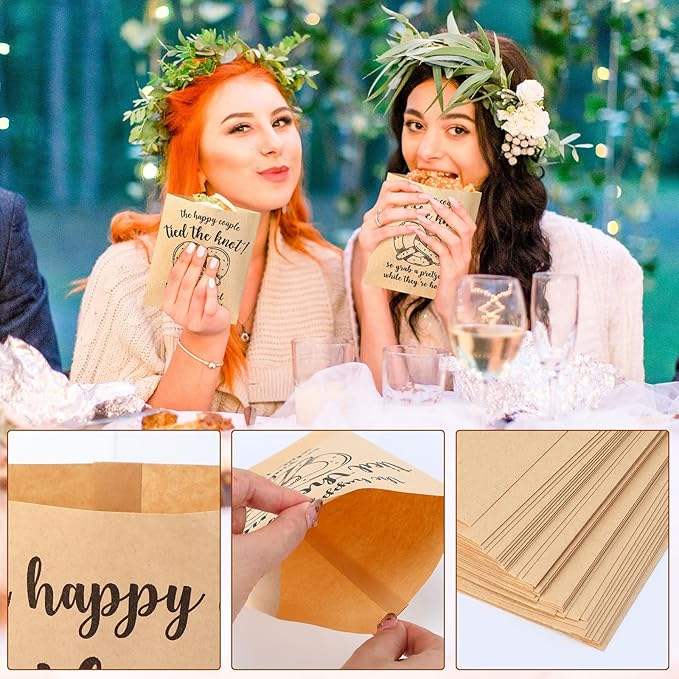 High Quality Grease-Proof Premium Burrito Bags for Reception Parties Weddings Sturdy Food-Safe Material Packaging Paper