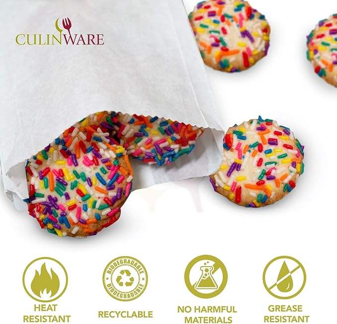 White Grease Resistant Gusseted Paper Sandwich Bags for Packaging for Sandwiches and Deli Foods Oil-proof Paper Bag