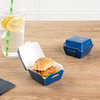 Disposable Kraft Paper Hamburger Box Hinged Lid for Mini Burgers Desserts Features Foil for Premium Takeout Packaging Food Box