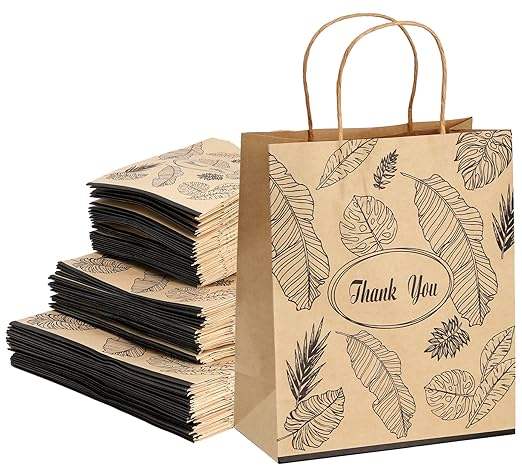 Brown Kraft Paper Bag with Handle Bulk Retail Shopping Bag for Business Use for Commodity and Exhibition for Cakes Shopping Bag