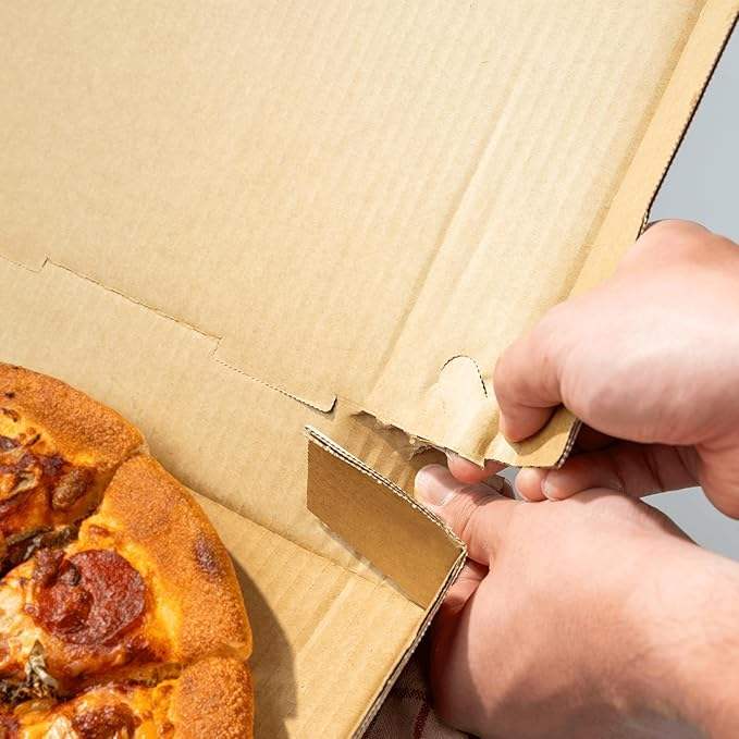 Pizza Box Red Printed Oil-proof Corrugated Paper Suitable for Small Individual Custom Pizza Boxs