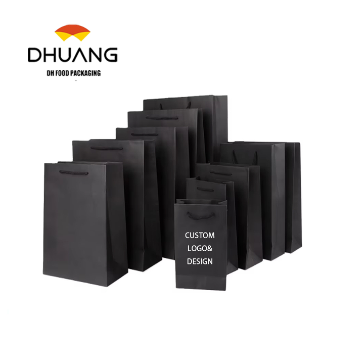 High Quality Biodegradable Eco-Customized Paper Bags for Food Storage Apparel Packaging Gift Wrapping Durable Plastic Variants