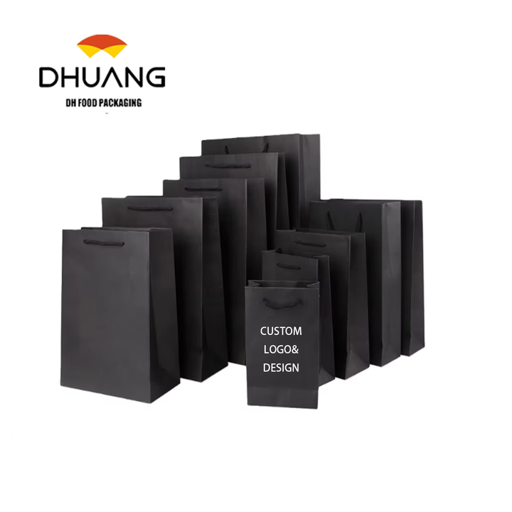 High Quality Biodegradable Eco-Customized Paper Bags for Food Storage Apparel Packaging Gift Wrapping Durable Plastic Variants