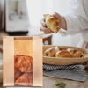 30 Brown Paper Bread Bag with Window with Tin TAB Lock Coffee Storage Bag Custom Bread Bags