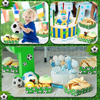 Packs Football Party Decoration Paper Food Tray Food Boat for Licensed Food, Condiments, Carnival (Football)