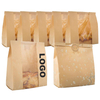 Brown Paper Bread Bags with Windows Customizable Patterns Labels and Seals for Packaging and Storage of Baked Custom Bread Bag