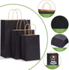 Black Kraft Paper Bags Can Be Customized in a Variety of Sizes Can Be Customized Pattern logo Retail Bags Shopping Bags