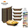 Paper Food Trays 2 lb Nachos Disposable Trays Mexican Theme Decorated Popcorn Tacos (Classic)