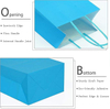 Luxury Light Blue Kraft Paper Gift Bags with Handles for Packaging Promotion Crafts Durable Carton Packed Shopping Paper Bag