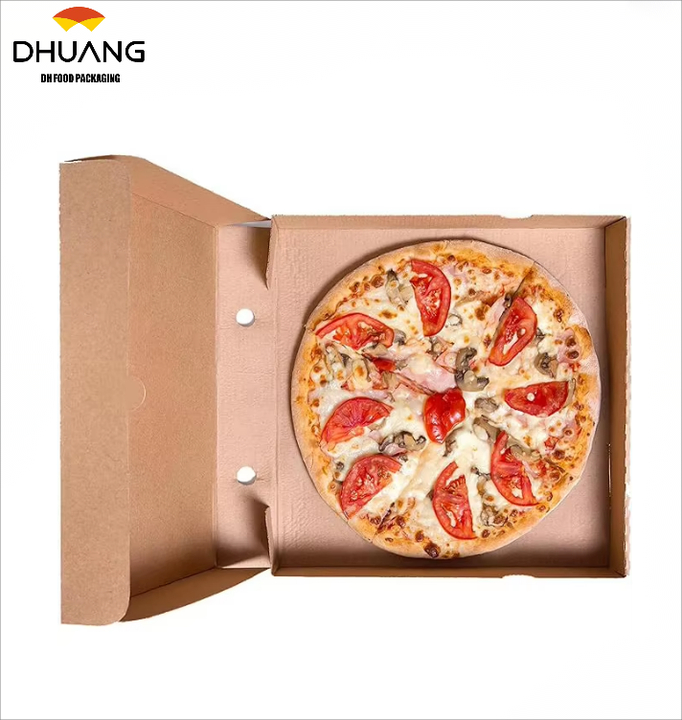 Kraft Corrugated Cardboard Pizza Boxes for Pizza Taco Cookies Custom Pizza Boxs