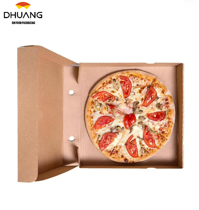 Kraft Corrugated Cardboard Pizza Boxes for Pizza Taco Cookies Custom Pizza Boxs