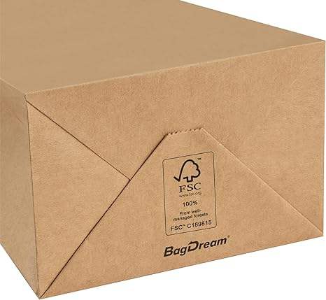 Small Paper Gift Bag Recyclable Kraft Paper with Handles Shopping Party Custom Shopping Bag