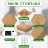 Disposable Leak-proof and Oil-proof Food Container Brown Paper Color Microwavable Suitable for Restaurants and Parties Food Box