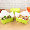 Box - Label Lock Closed Heat Resistant Green Disposable Lunch Box Oil Resistant to Hot and Cold Foods Food Box